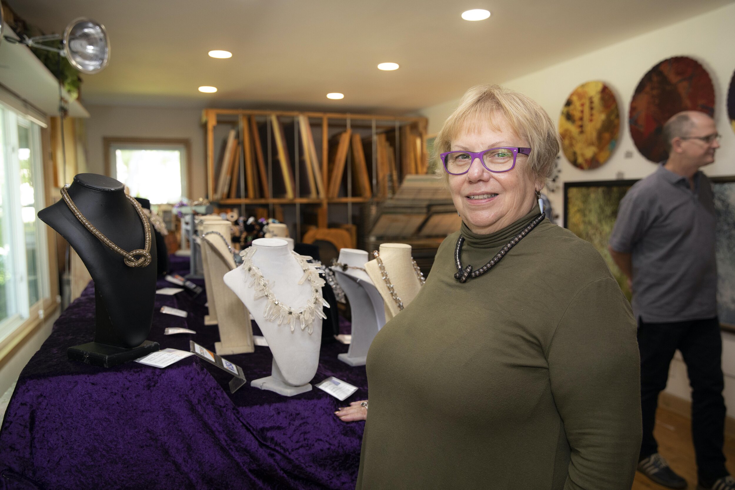 Lyn Chevrier in Jan's home studio.jpg